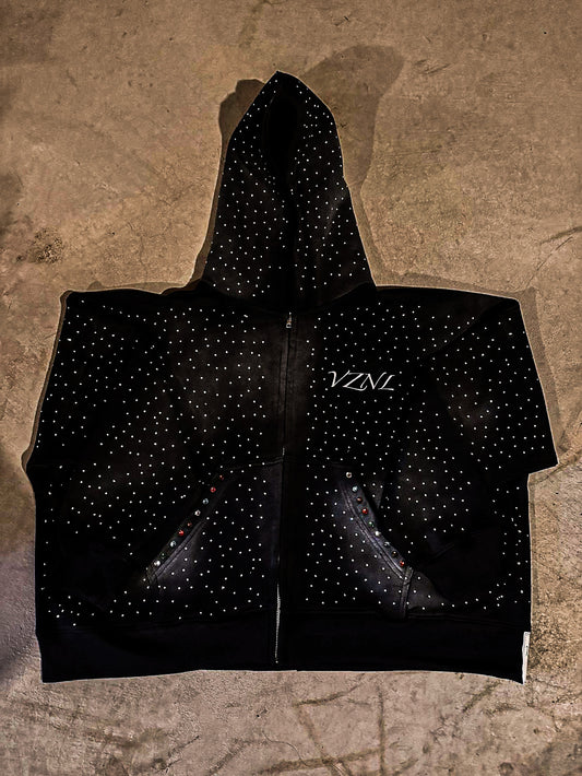 Rhinestones Blind Man Hoodie